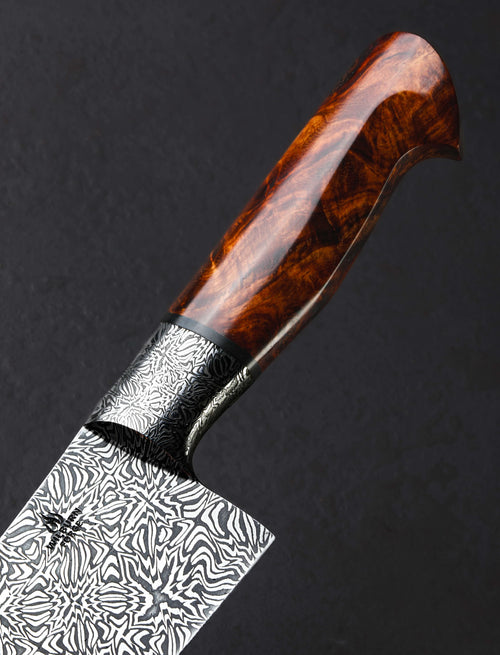 Aaron Wilburn - Idaho Chef & Gyuto Starburst Burl Damascus Chef 275mm