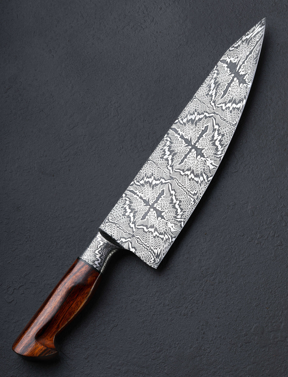 Aaron Wilburn - Idaho Chef & Gyuto Sunburst Damascus Chef 245mm