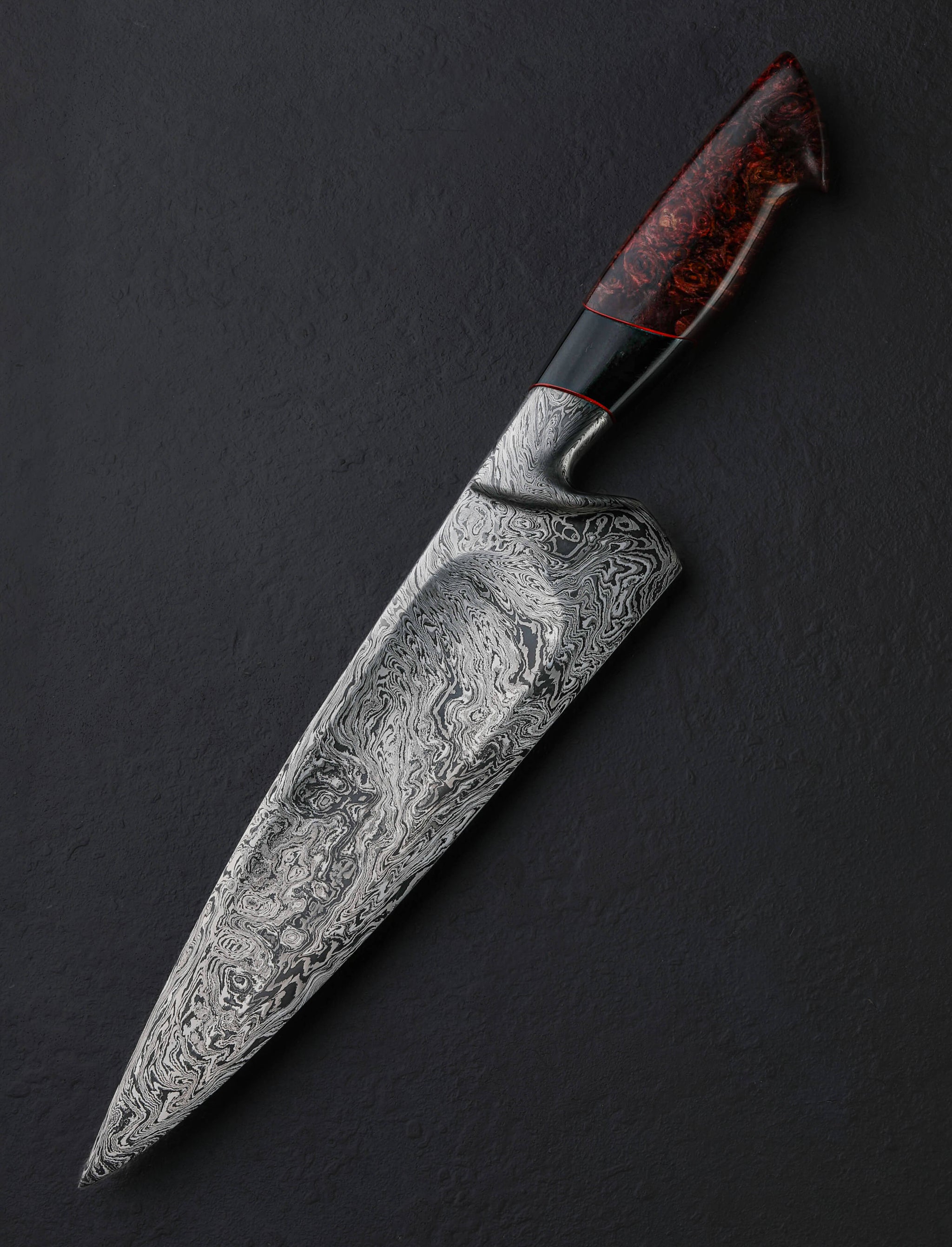 Charlie Ellis - Indiana Chef & Gyuto Ellis Third Element Damascus Chef XXXmm