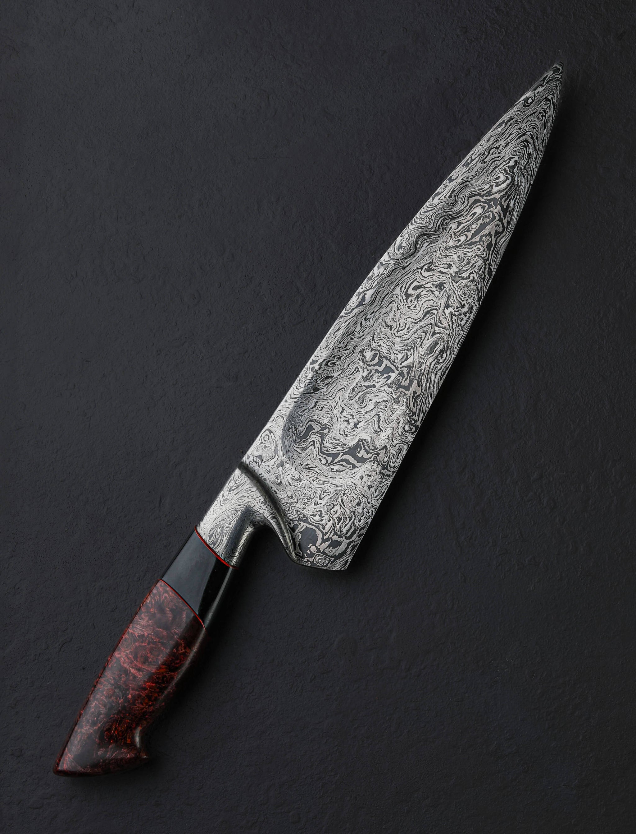 Charlie Ellis - Indiana Chef & Gyuto Ellis Third Element Damascus Chef XXXmm