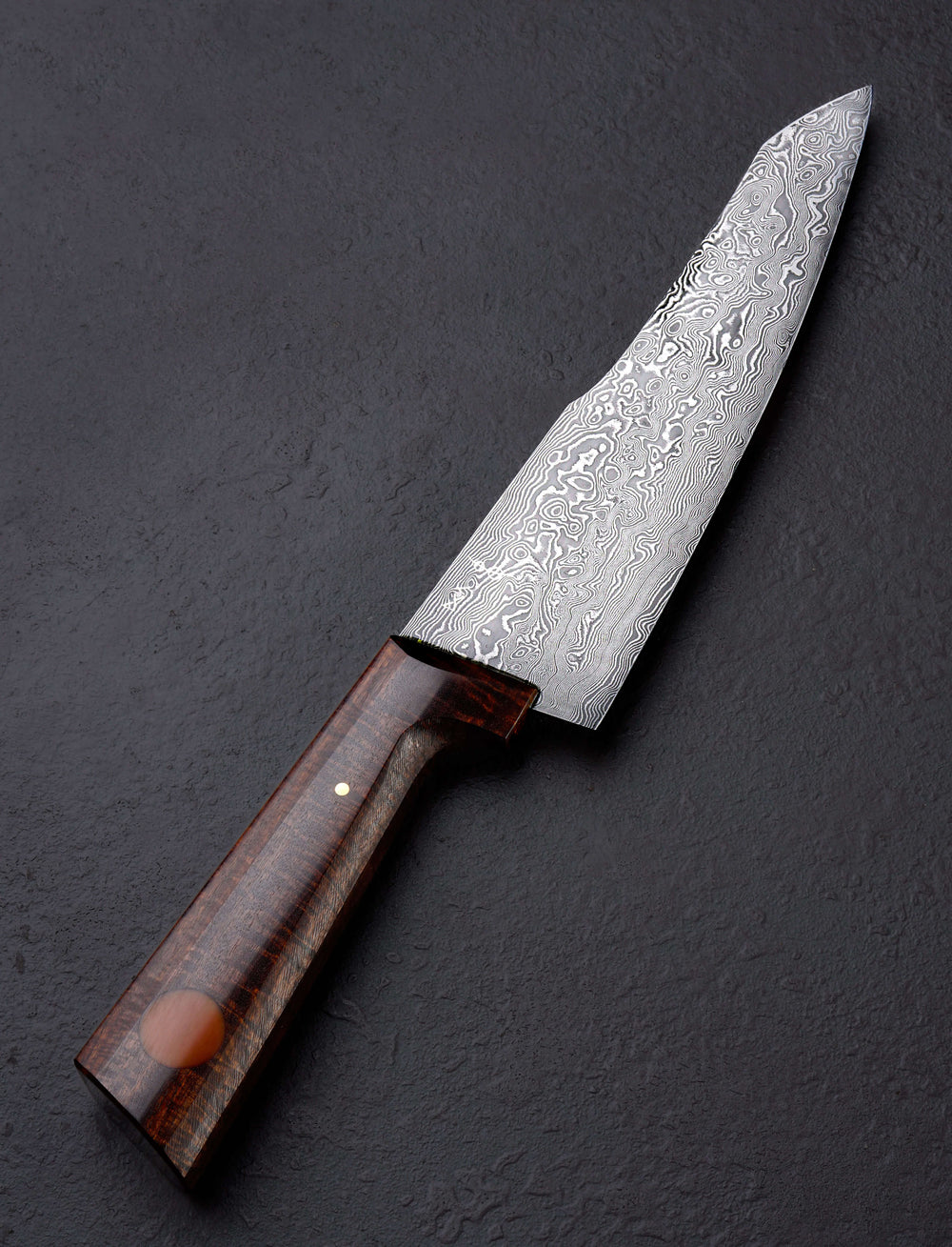 Don Carlos Andrade - California Chef & Gyuto Gidgee Damascus Gyutesuki 202mm