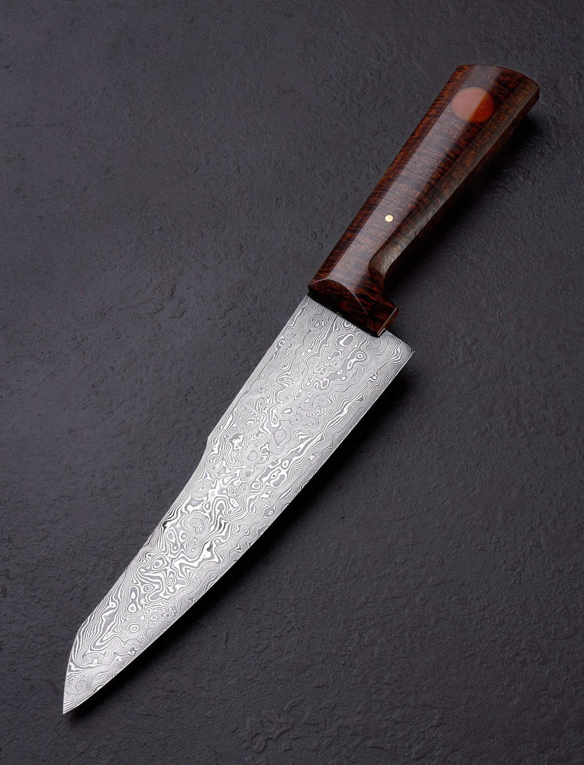 Don Carlos Andrade - California Chef & Gyuto Gidgee Damascus Gyutesuki 202mm