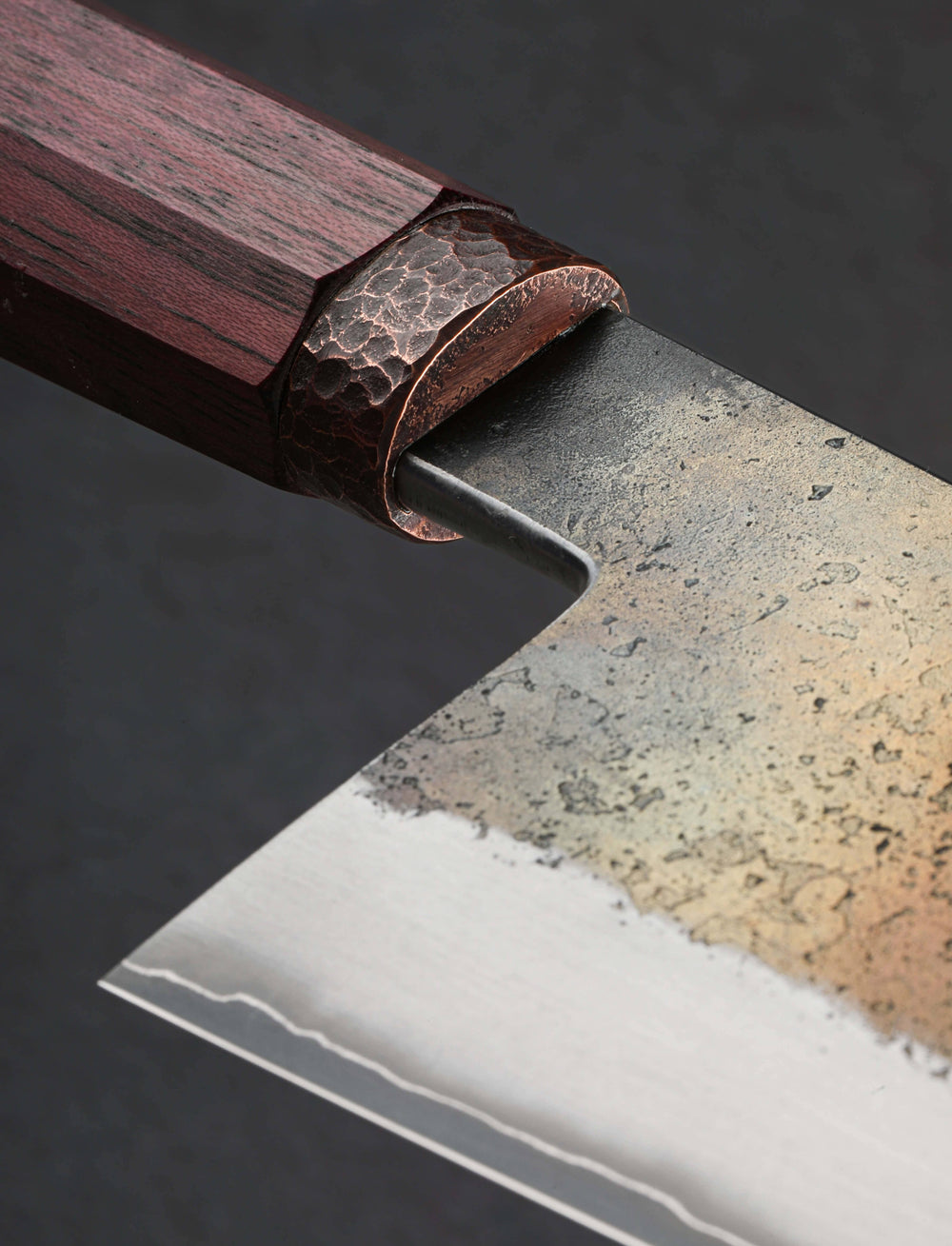 Isal Triado - Spain Chef & Gyuto Purpleheart Copper Gyuto 208mm
