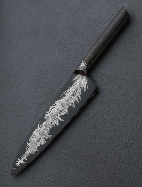 Joe Schrum - Missouri Chef & Gyuto Feathered Flames Gyuto 215mm
