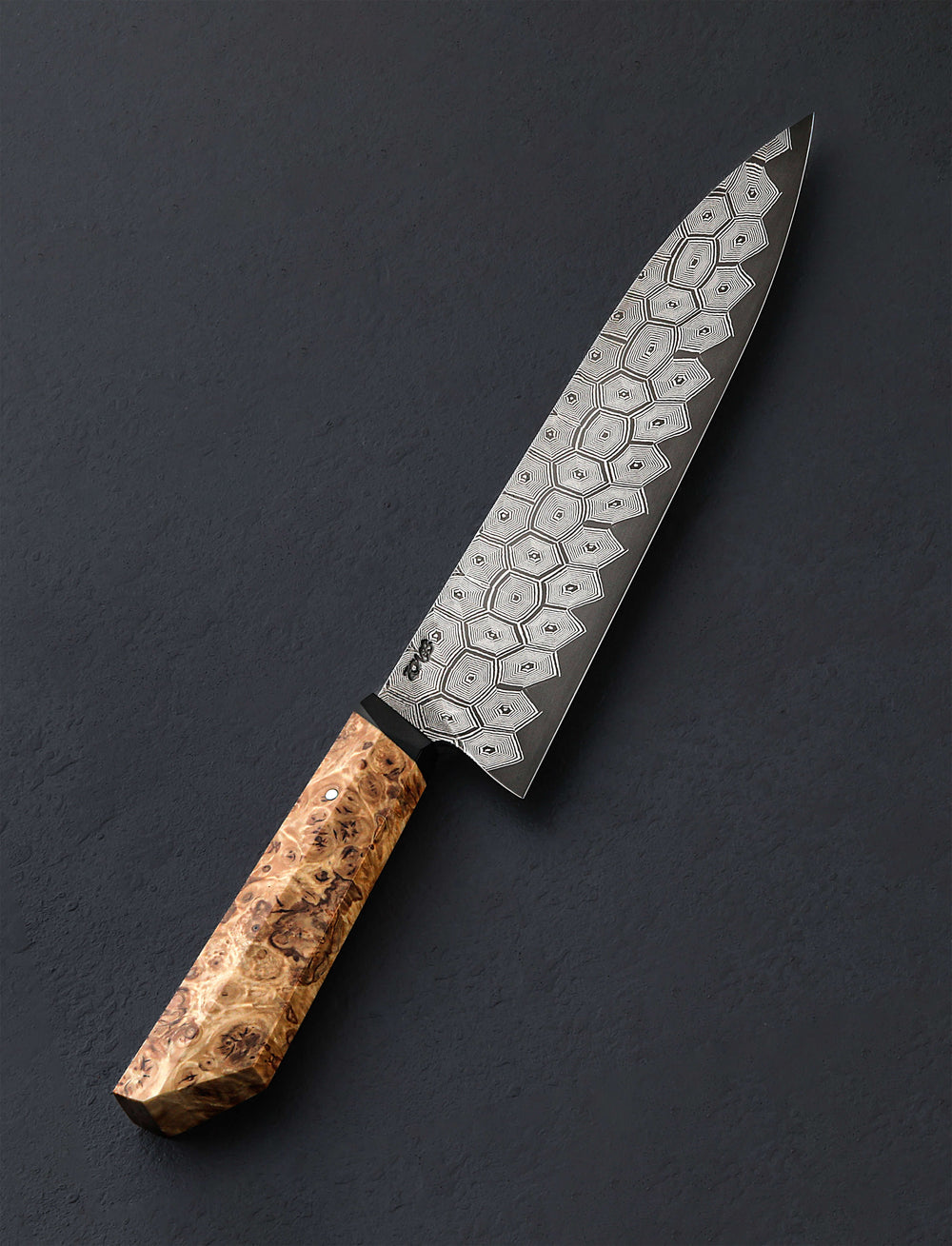 Korben Bloomfield - United Kingdom Chef & Gyuto Hex Mosaic Damascus Chef 264mm