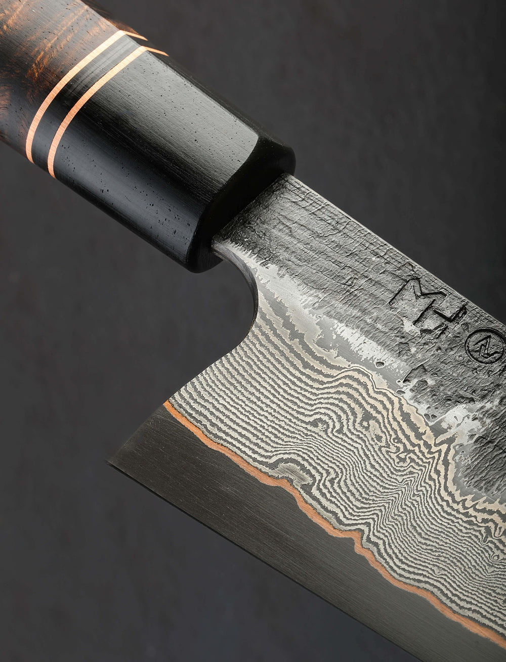 Martin Huber - Austria Chef & Gyuto Copper Tide Damascus Gyuto 228mm