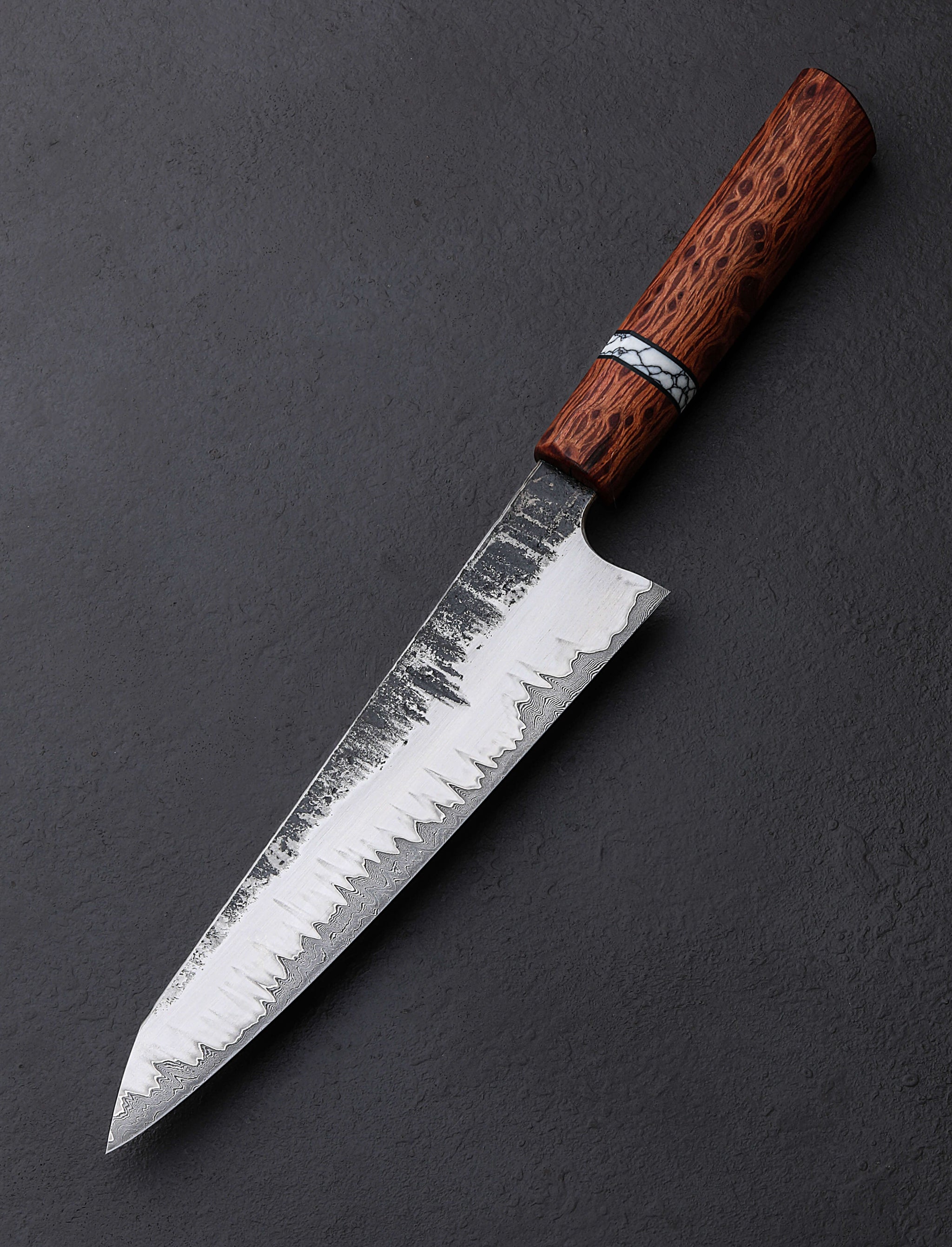 Martin Huber - Austria Chef & Gyuto Wooly Oak Damascus Gyuto 205mm