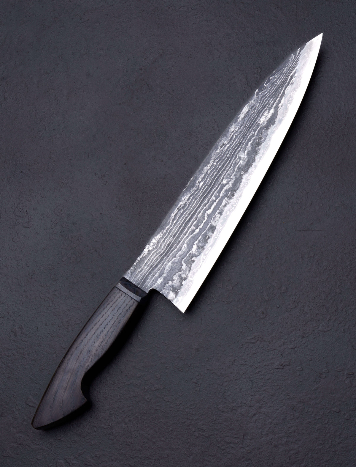 Milan Gravier - France Chef & Gyuto Marbre Noir Bog Oak Chef 225mm