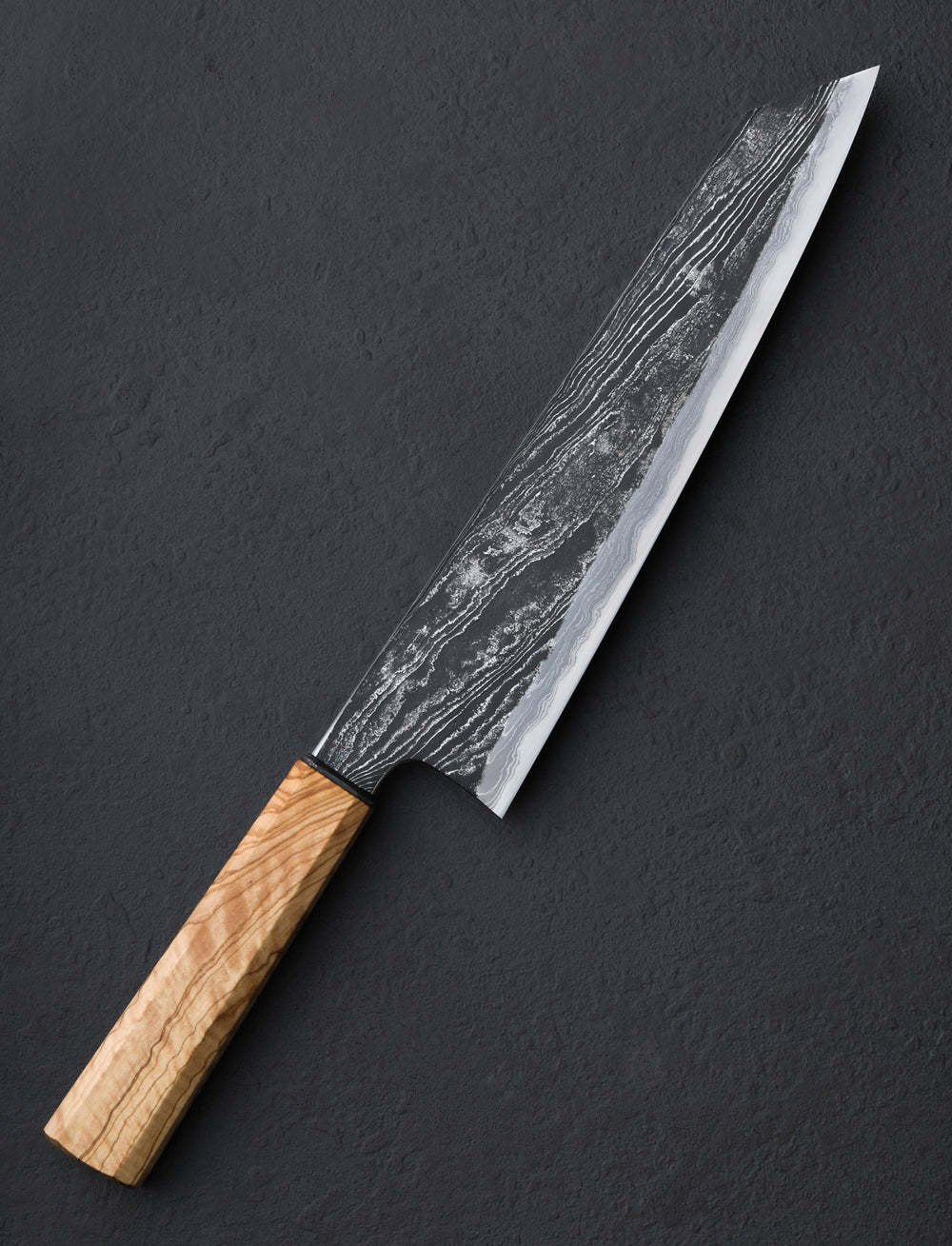 Milan Gravier - France Chef & Gyuto Marbre Noir Kiritsuke 240mm