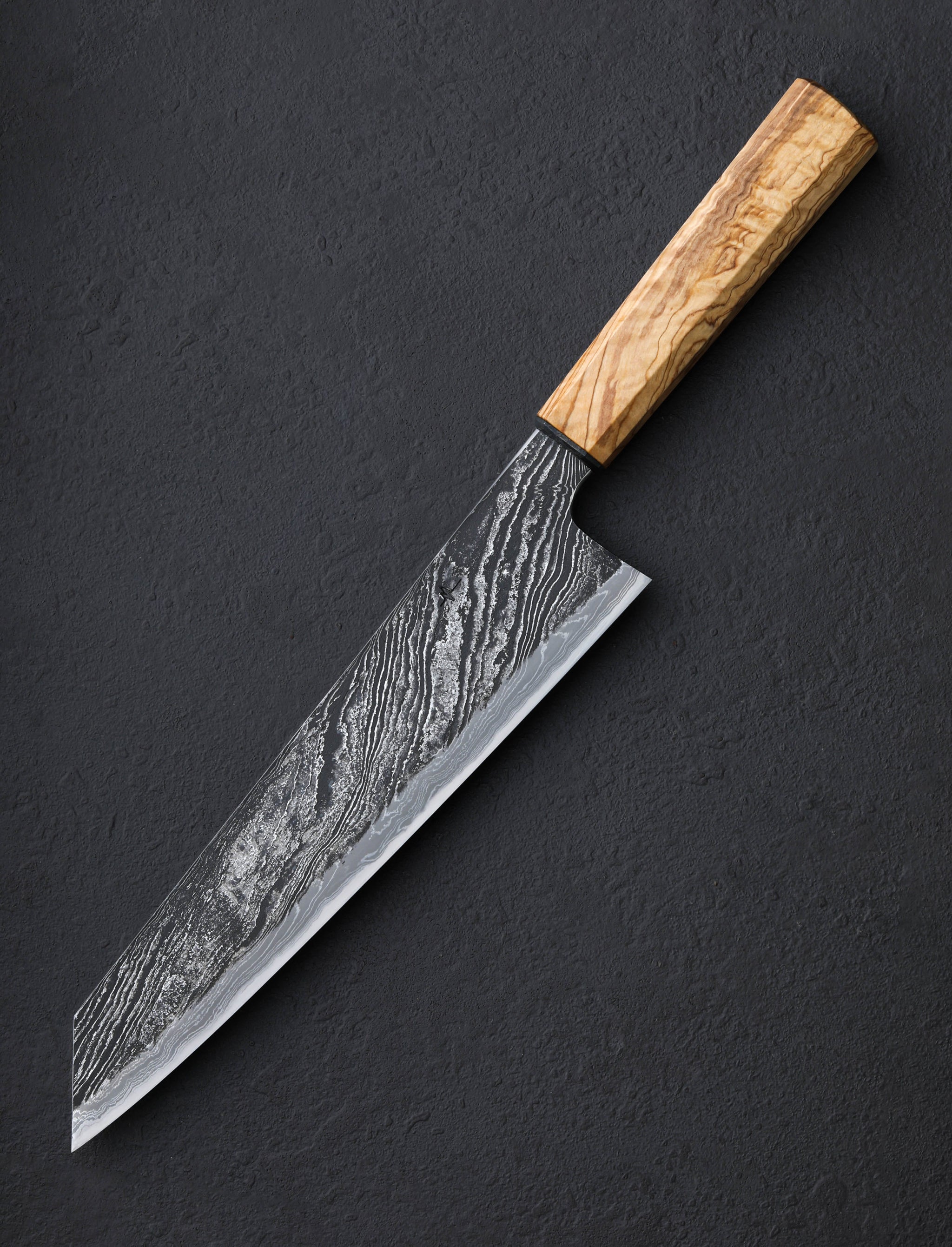 Milan Gravier - France Chef & Gyuto Marbre Noir Kiritsuke 240mm