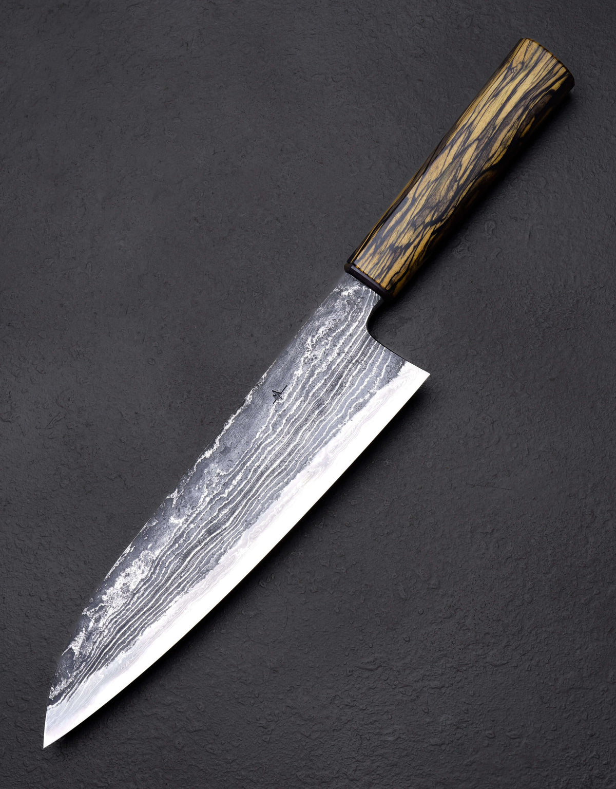 Milan Gravier - France Chef & Gyuto Marbre Noir Pale Moon Gyuto 228mm