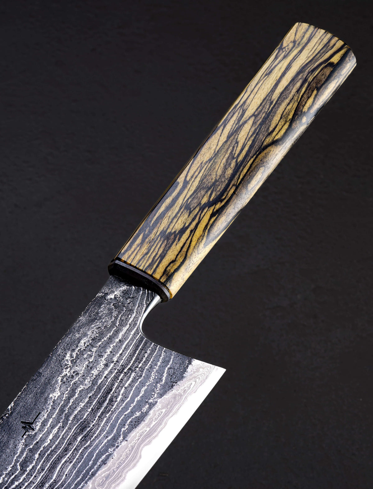 Milan Gravier - France Chef & Gyuto Marbre Noir Pale Moon Gyuto 228mm
