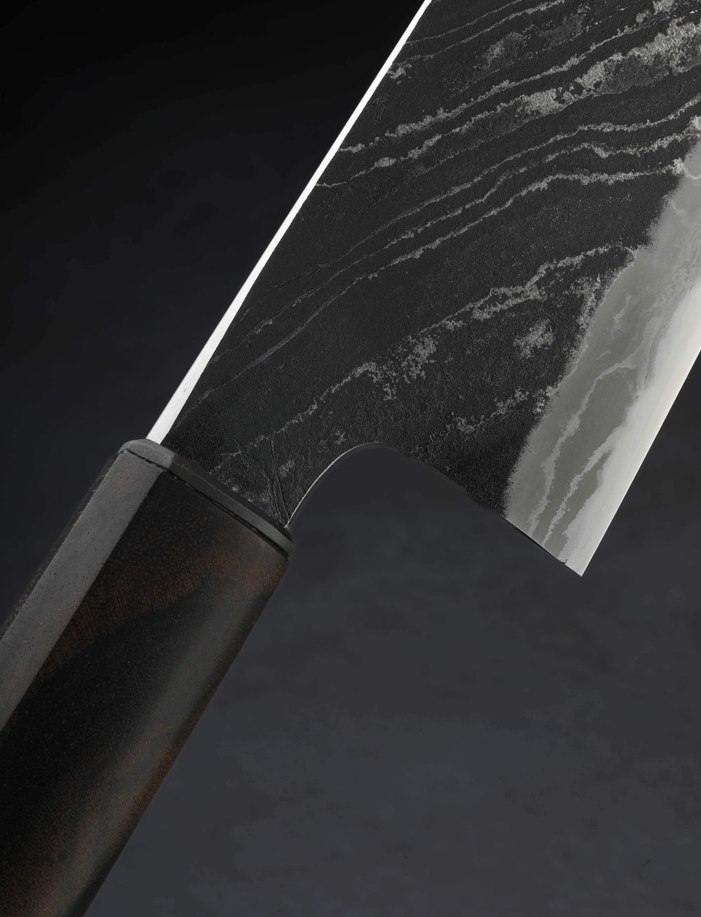 Milan Gravier - France Chef & Gyuto Marbre Noir Zirocote Gyuto 216mm