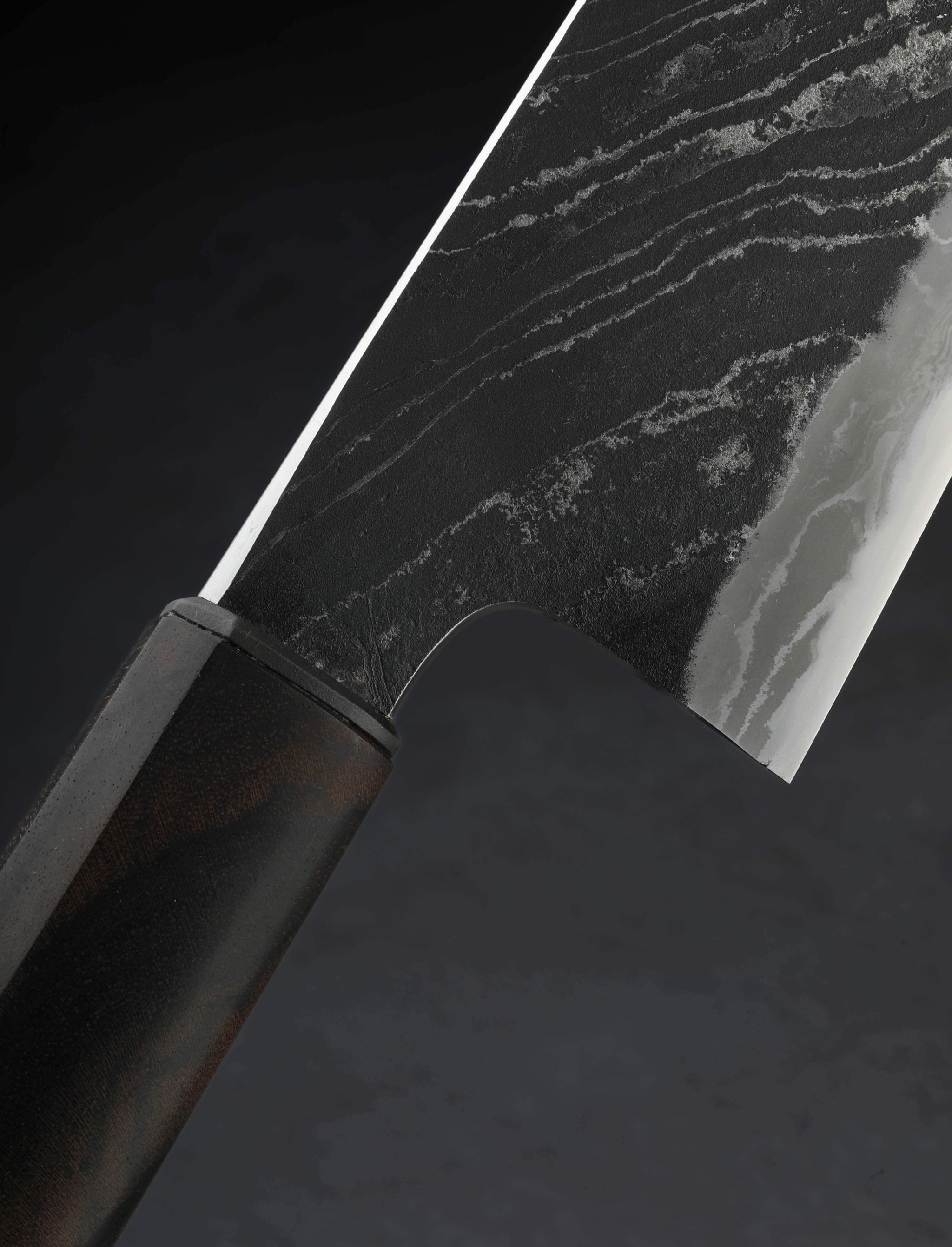 Milan Gravier - France Chef & Gyuto Marbre Noir Zirocote Gyuto 216mm