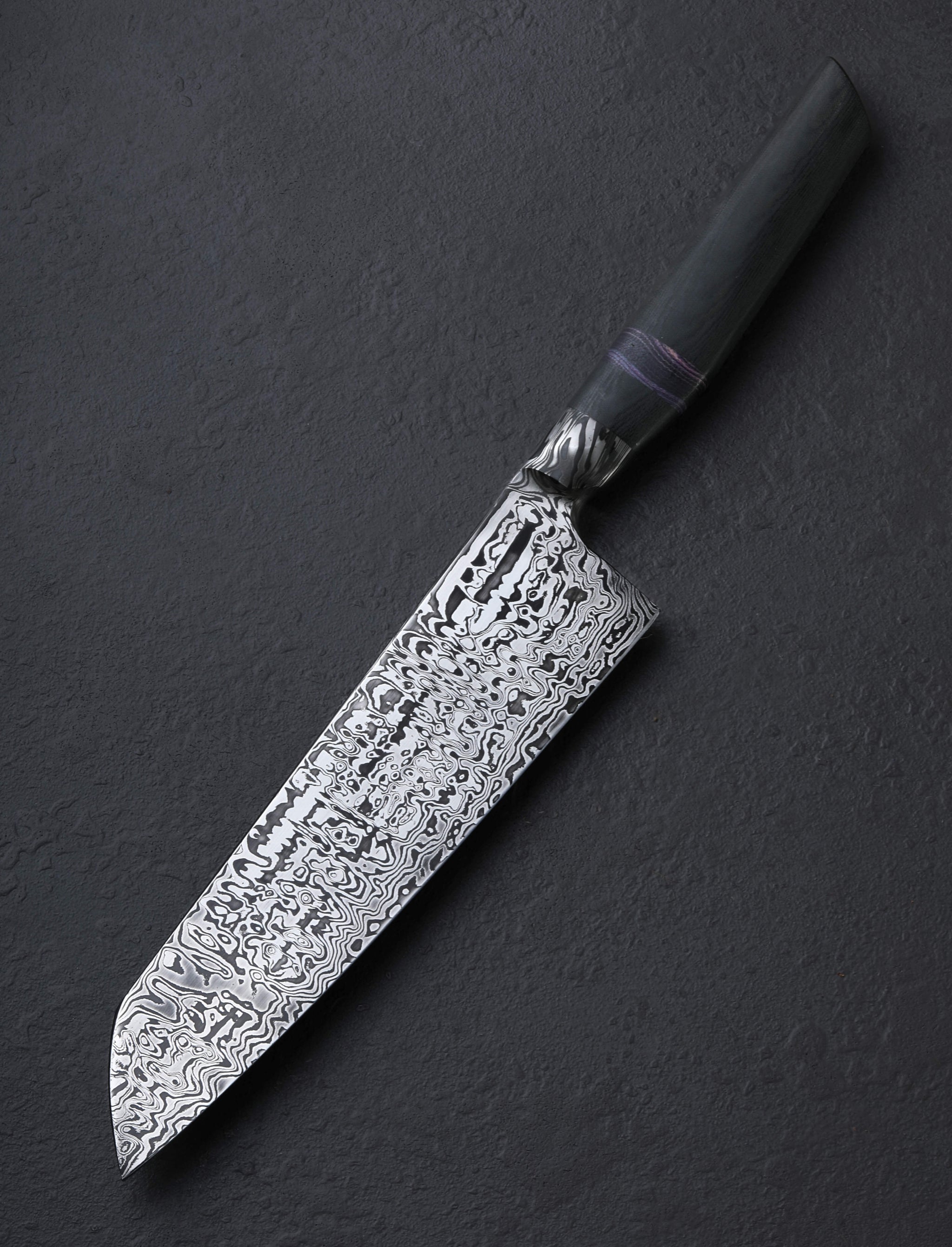 Nick Anger - Vermont Chef & Gyuto Aurora Bubbles Damascus Chef 208mm