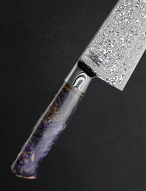 Niko Nicolaides - Michigan Chef & Gyuto Golden Mango Damascus Chef 220mm