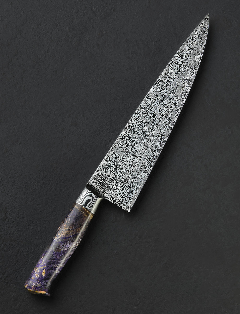 Niko Nicolaides - Michigan Chef & Gyuto Golden Mango Damascus Chef 220mm