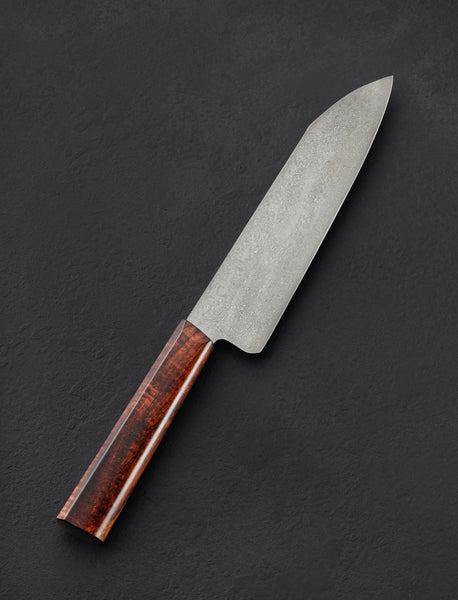 Farias Knives Custom Chef Cutlery Knife-Hawaiian Koa Handle 9.25 Bakers  Forge Damascus - EKnives LLC