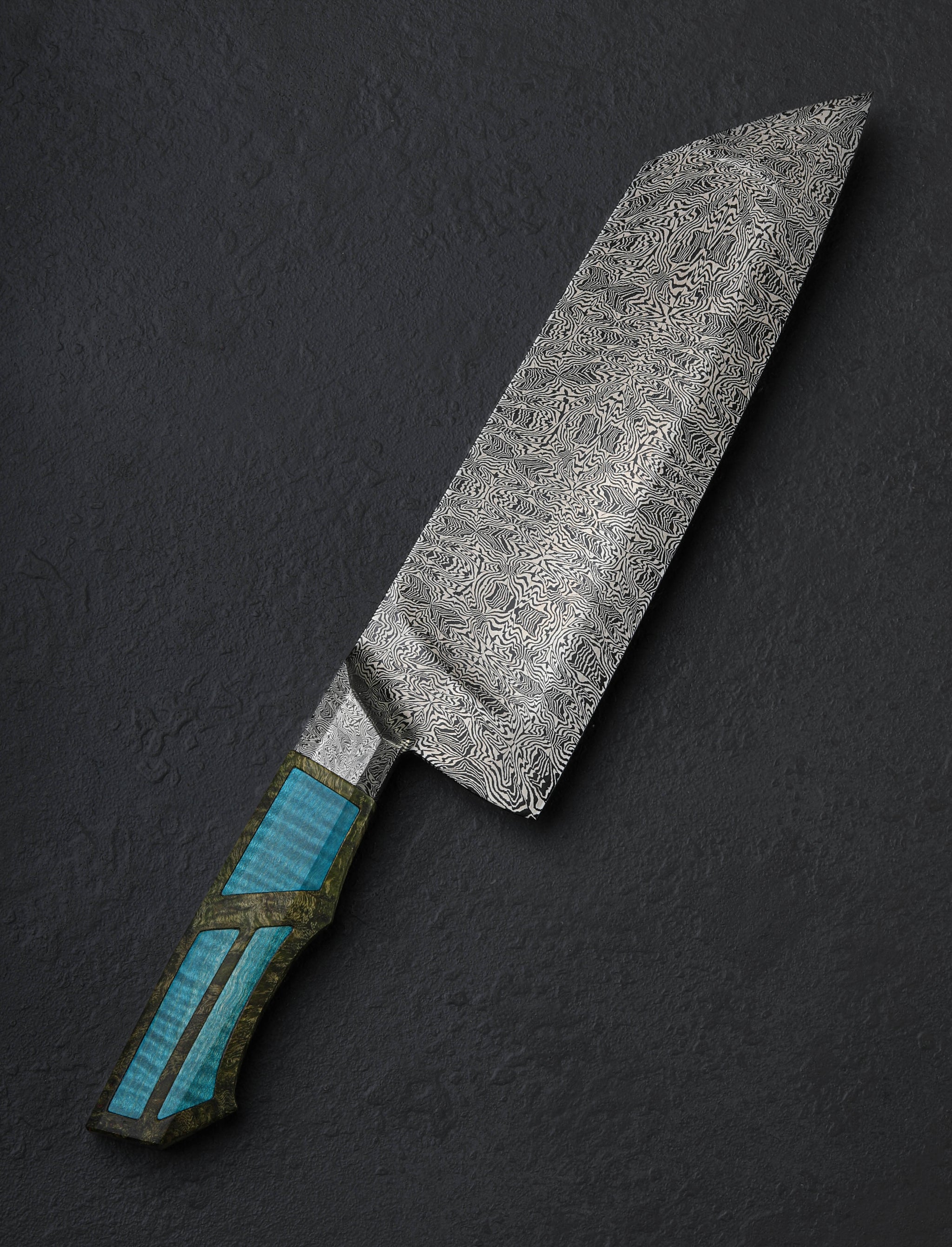 Salem Straub - Washington Chef & Gyuto Bow Tie Damascus Bunka 220mm