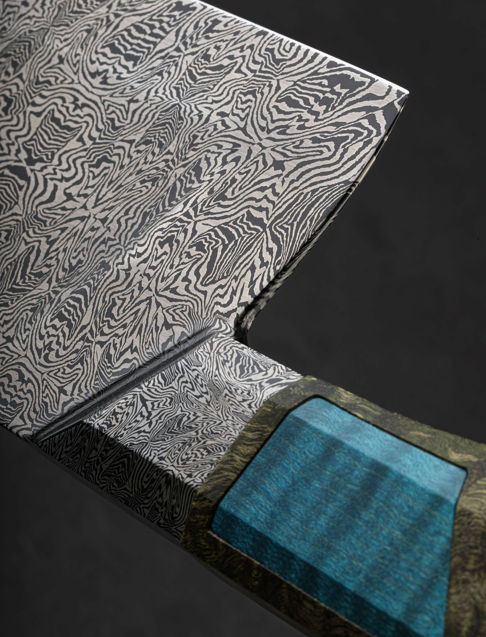 Salem Straub - Washington Chef & Gyuto Bow Tie Damascus Bunka 220mm