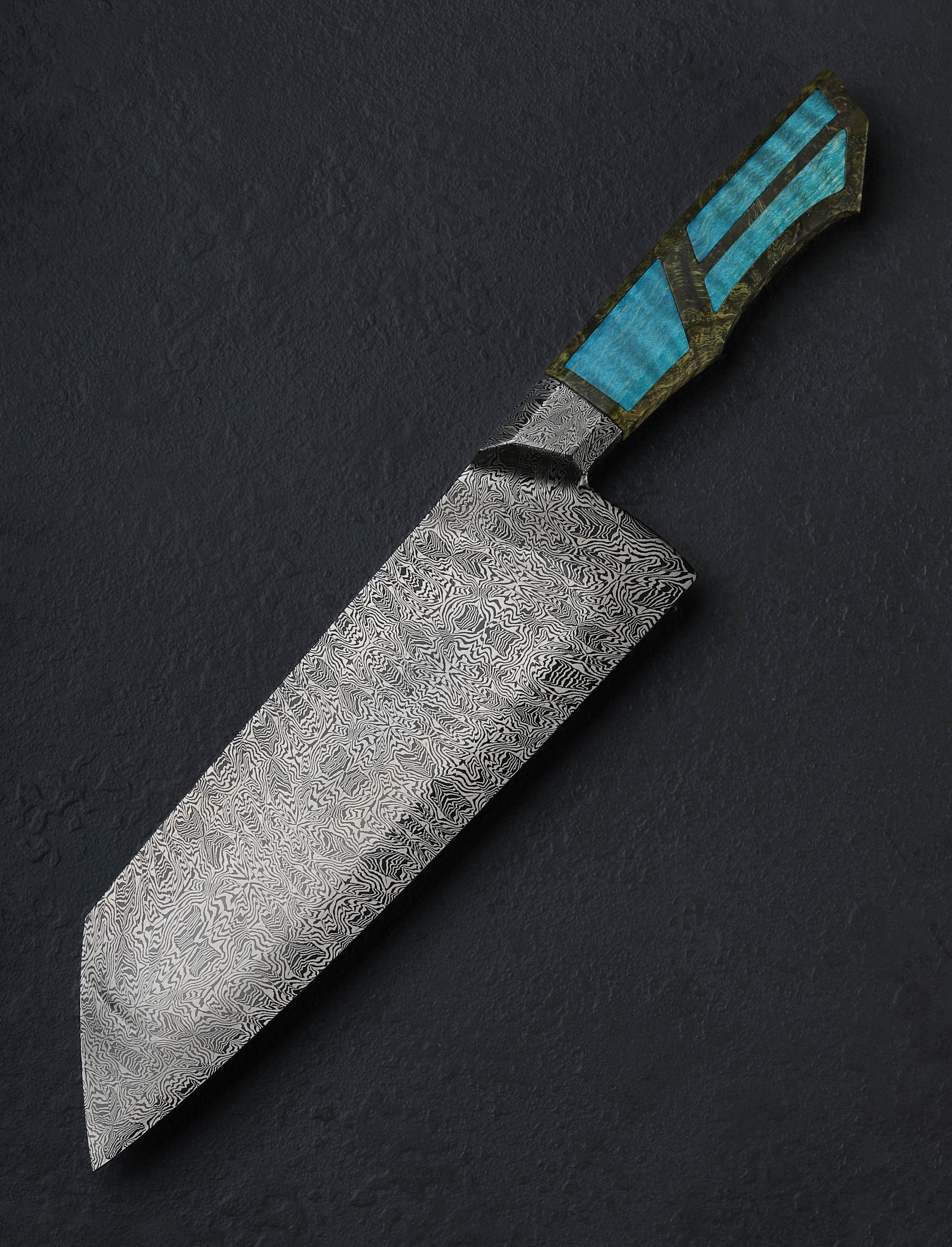 Salem Straub - Washington Chef & Gyuto Bow Tie Damascus Bunka 220mm