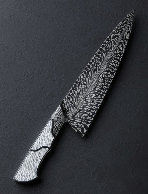 Salem Straub - Washington Chef & Gyuto Feathered Chains Silver Chef 247mm