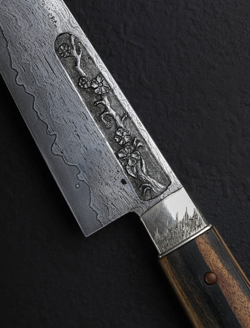 Silas Blacklow - New York Chef & Gyuto Silver Cherry Blossom Gyuto 186mm
