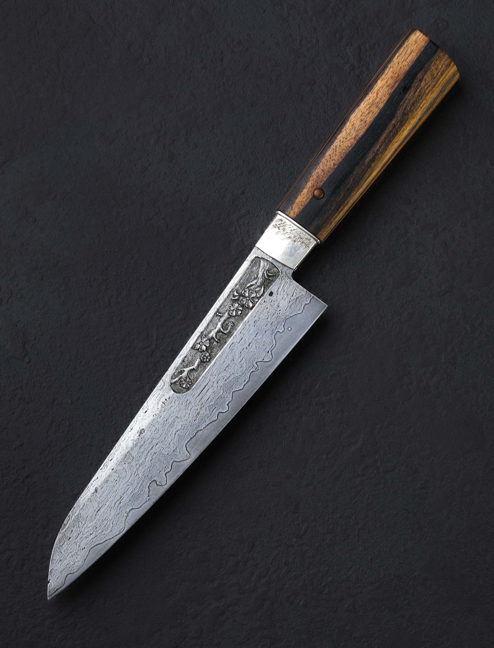 Silas Blacklow - New York Chef & Gyuto Silver Cherry Blossom Gyuto 186mm