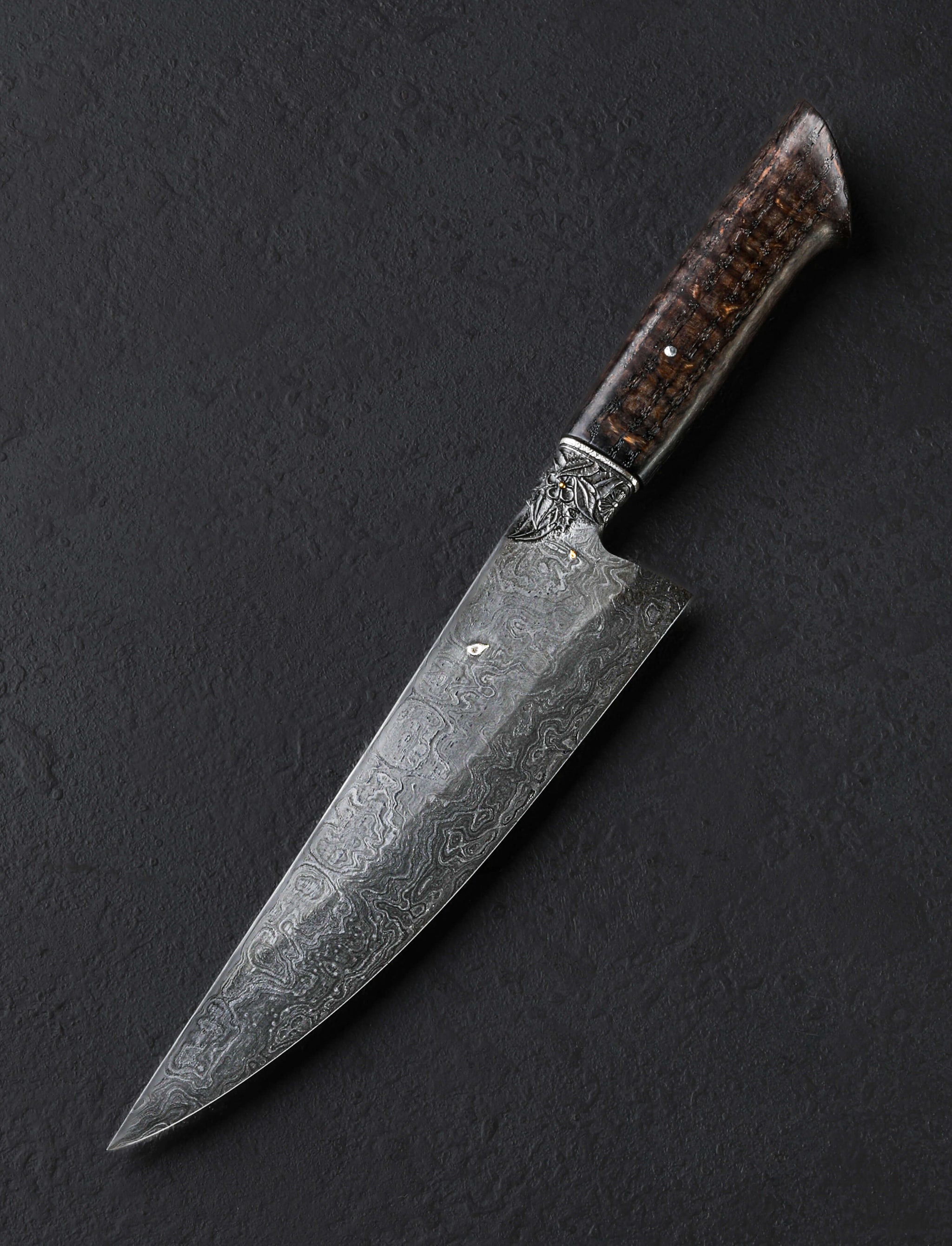 Silas Blacklow - New York Chef & Gyuto Silver Eye Oak Leaf Chef XXXmm