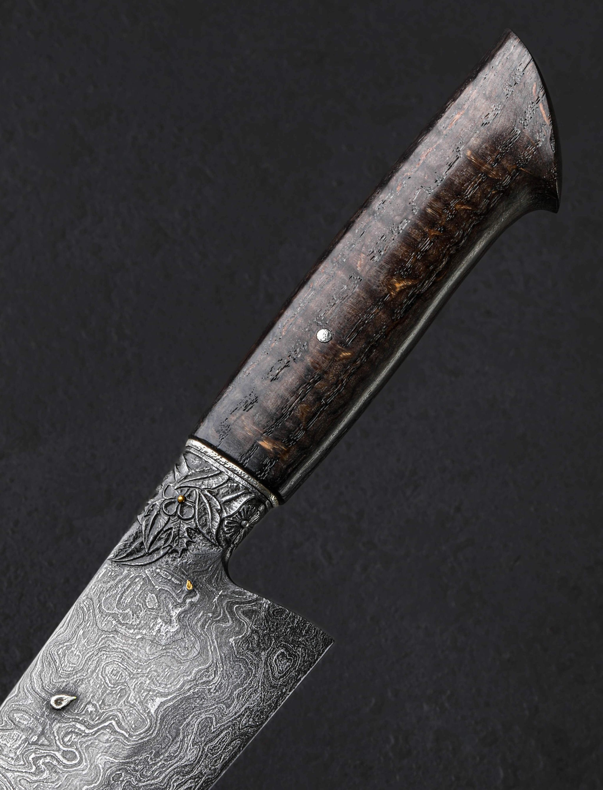 Silas Blacklow - New York Chef & Gyuto Silver Eye Oak Leaf Chef XXXmm