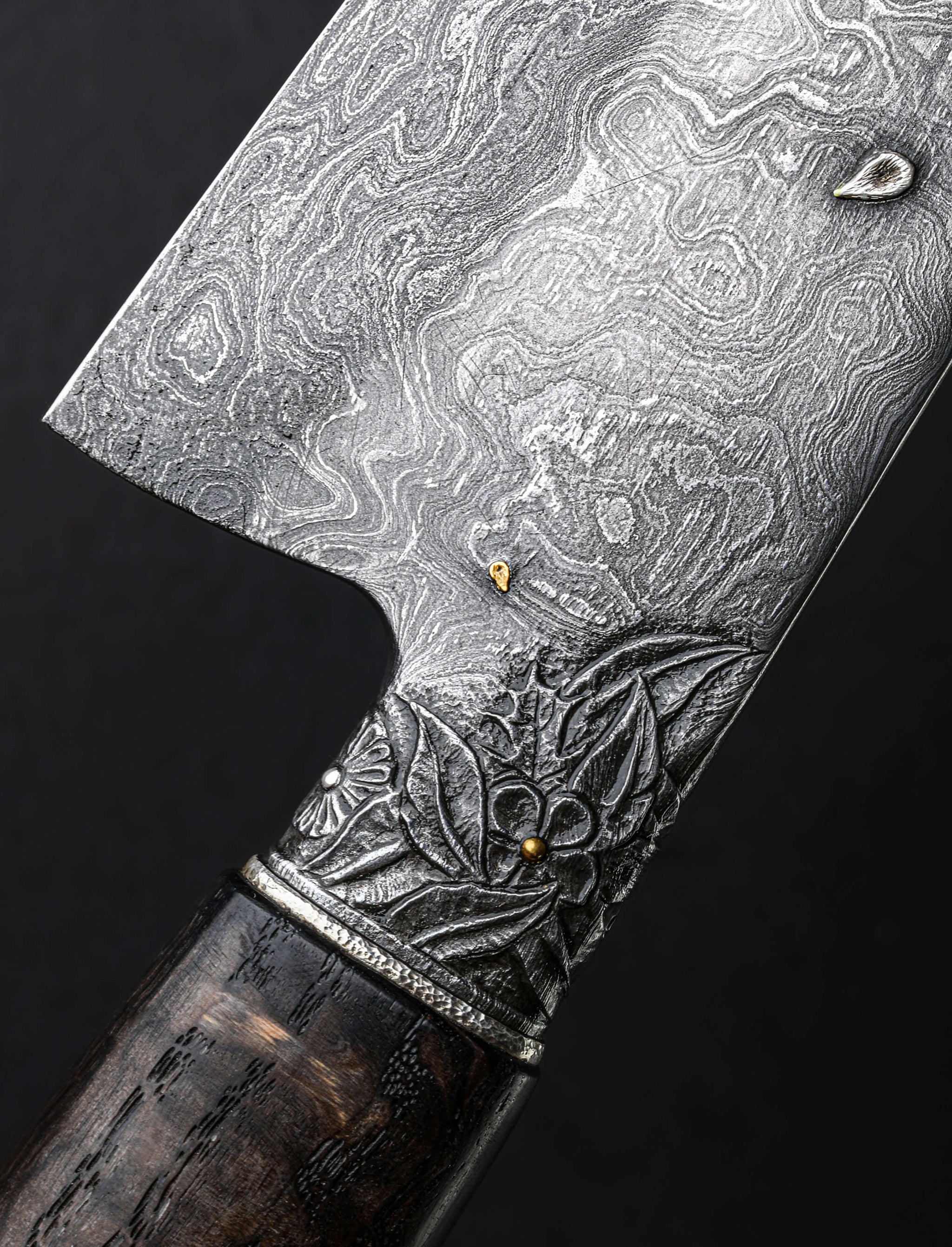 Silas Blacklow - New York Chef & Gyuto Silver Eye Oak Leaf Chef XXXmm