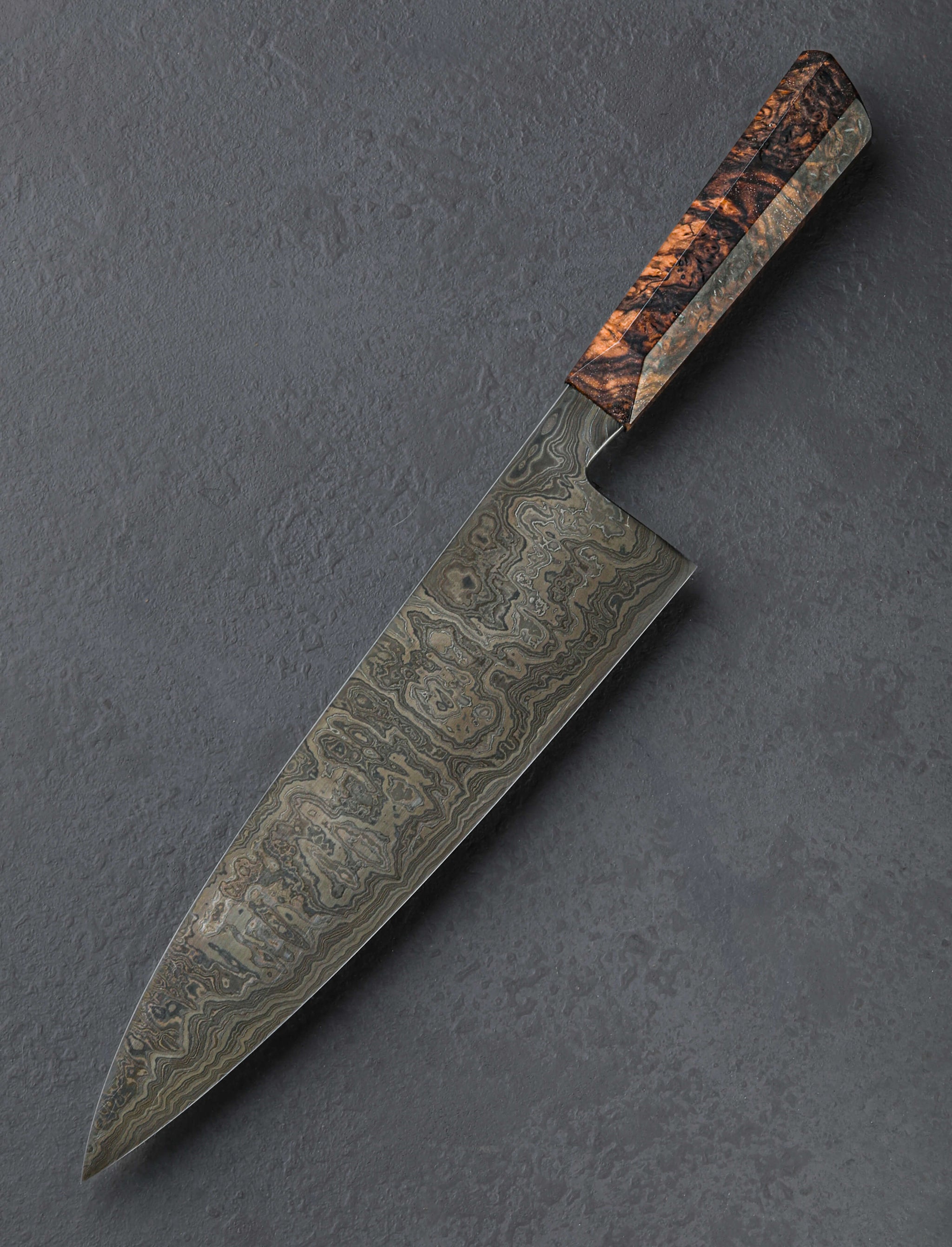 Timo Verschuren - Netherlands Chef & Gyuto Walnut Burl Damascus Gyuto 233mm