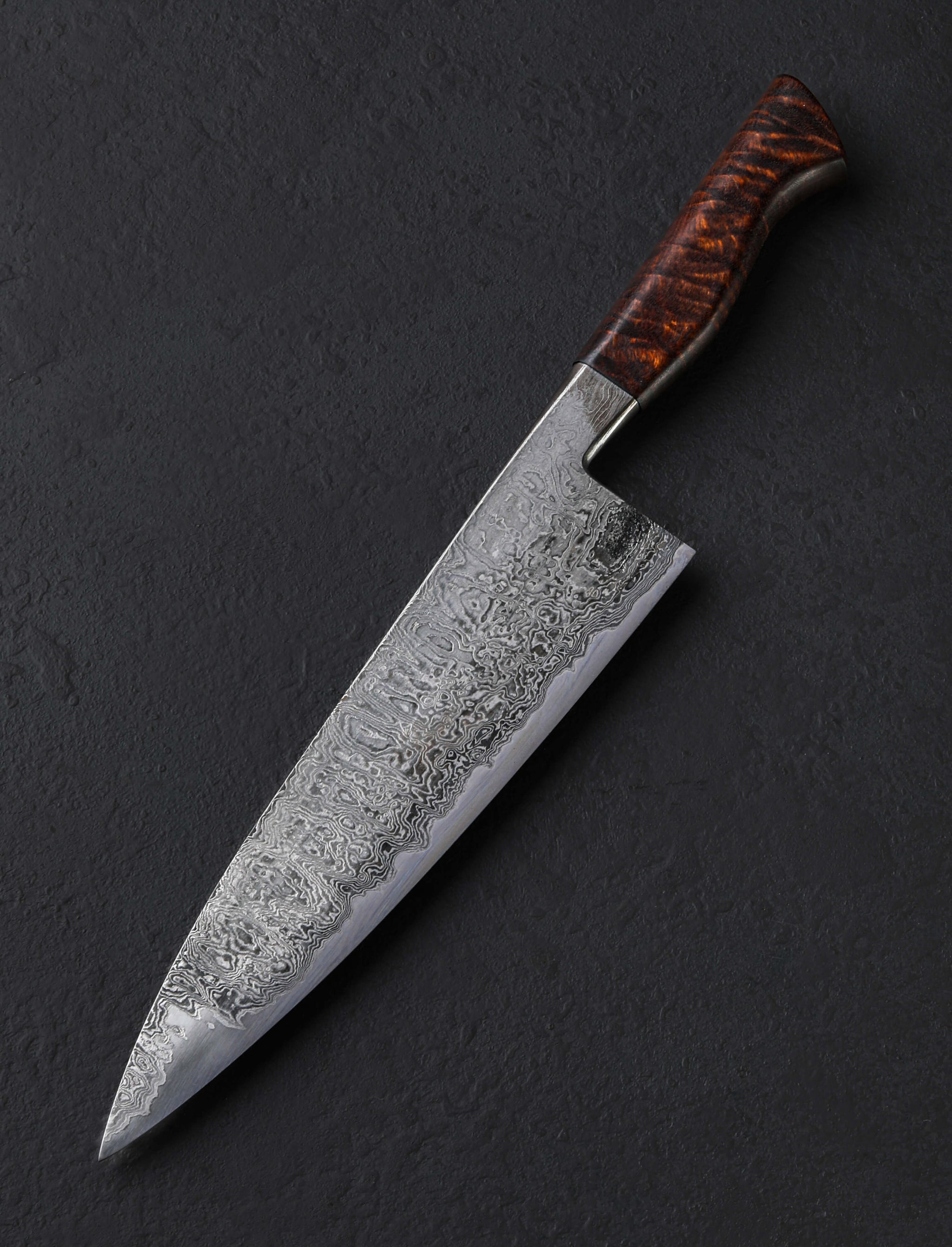Timo Verschuren - Netherlands Chef & Gyuto Wrought Damascus Gidgee Chef 221mm