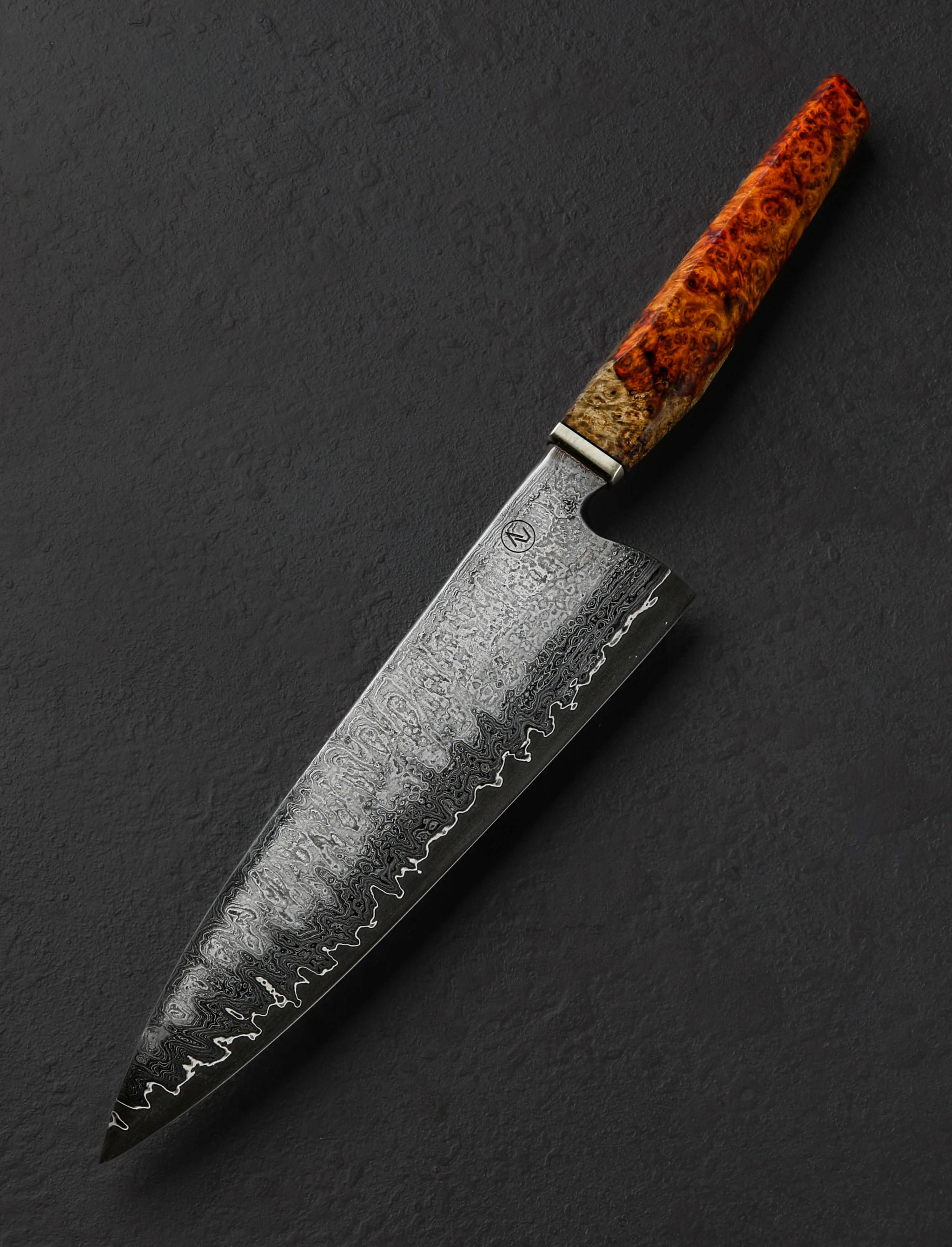 Tobias Hangler - Austria Chef & Gyuto Amboyna Damascus Gyuto 217mm