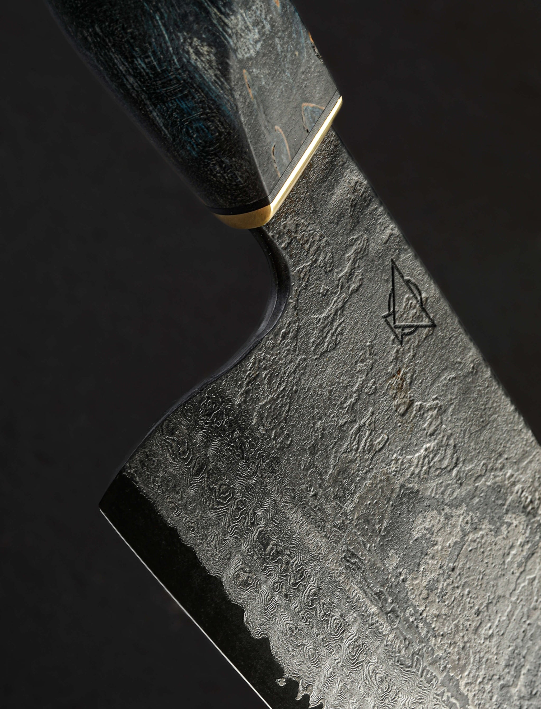 Tobias Hangler - Austria Chef & Gyuto Blue Birch Damascus Bunka 209mm