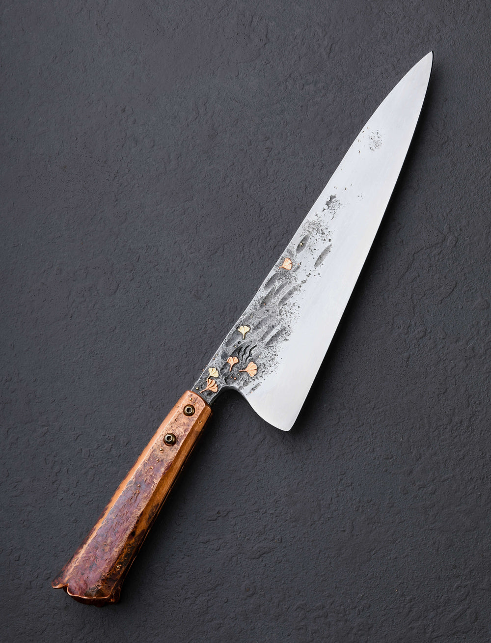Toma Fenes - Romania Chef & Gyuto Floating Ginkgo Leaf Chef 207mm