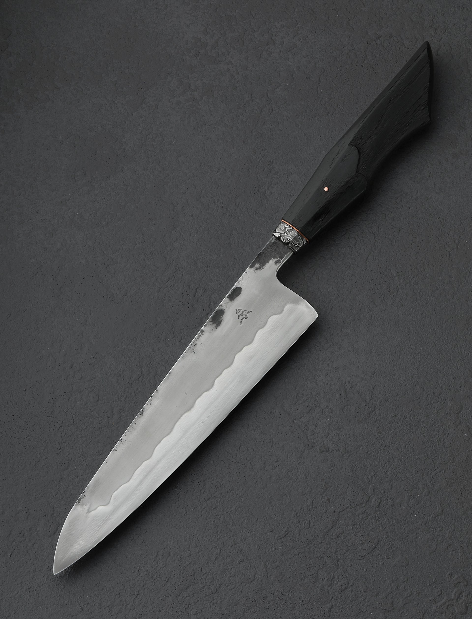 Sculpted Bog Oak Gyuto 200mm | Eatingtools