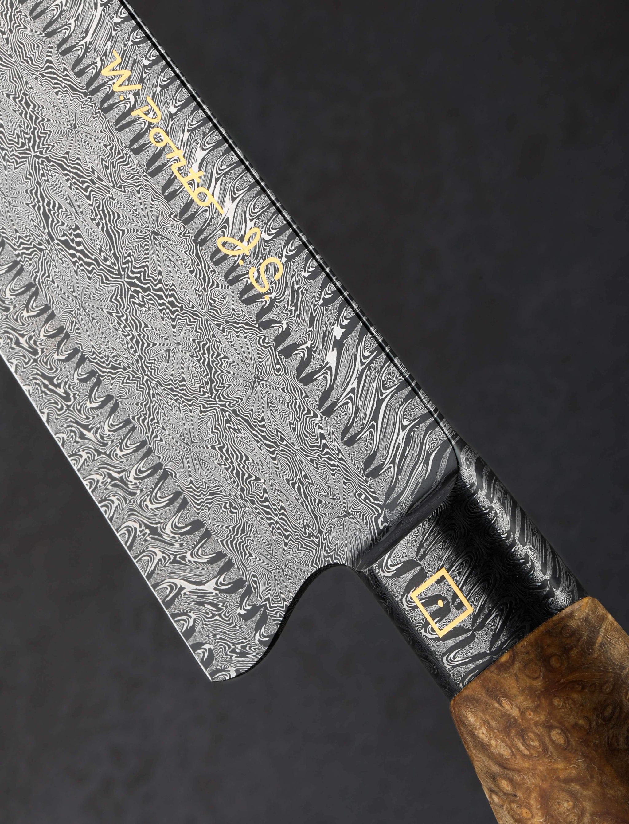 William Porto - Brazil Chef & Gyuto Golden Starfield Damascus Chef 175mm