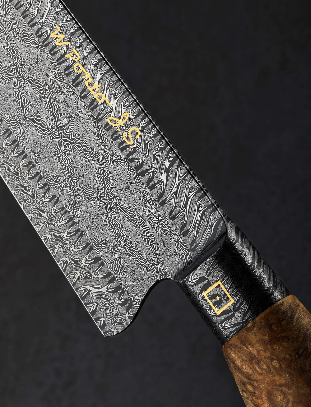William Porto - Brazil Chef & Gyuto Golden Starfield Damascus Chef 175mm