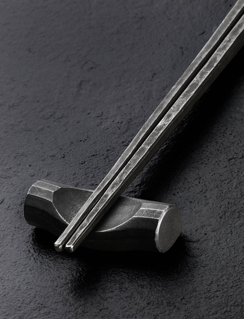 Alex Pole - United Kingdom Chopsticks Blackened Steel Chopsticks + Rest