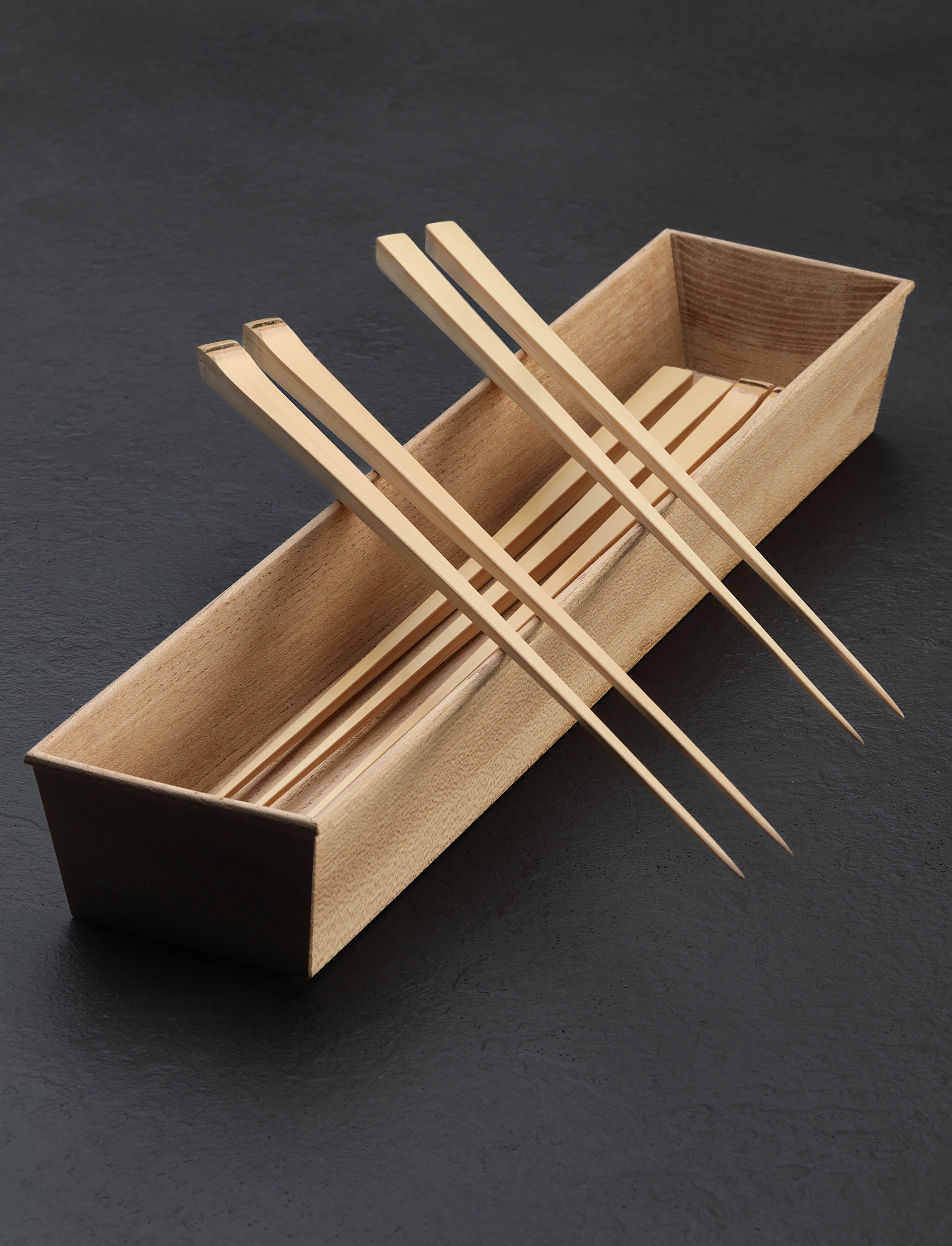 Wooden on sale chopstick box