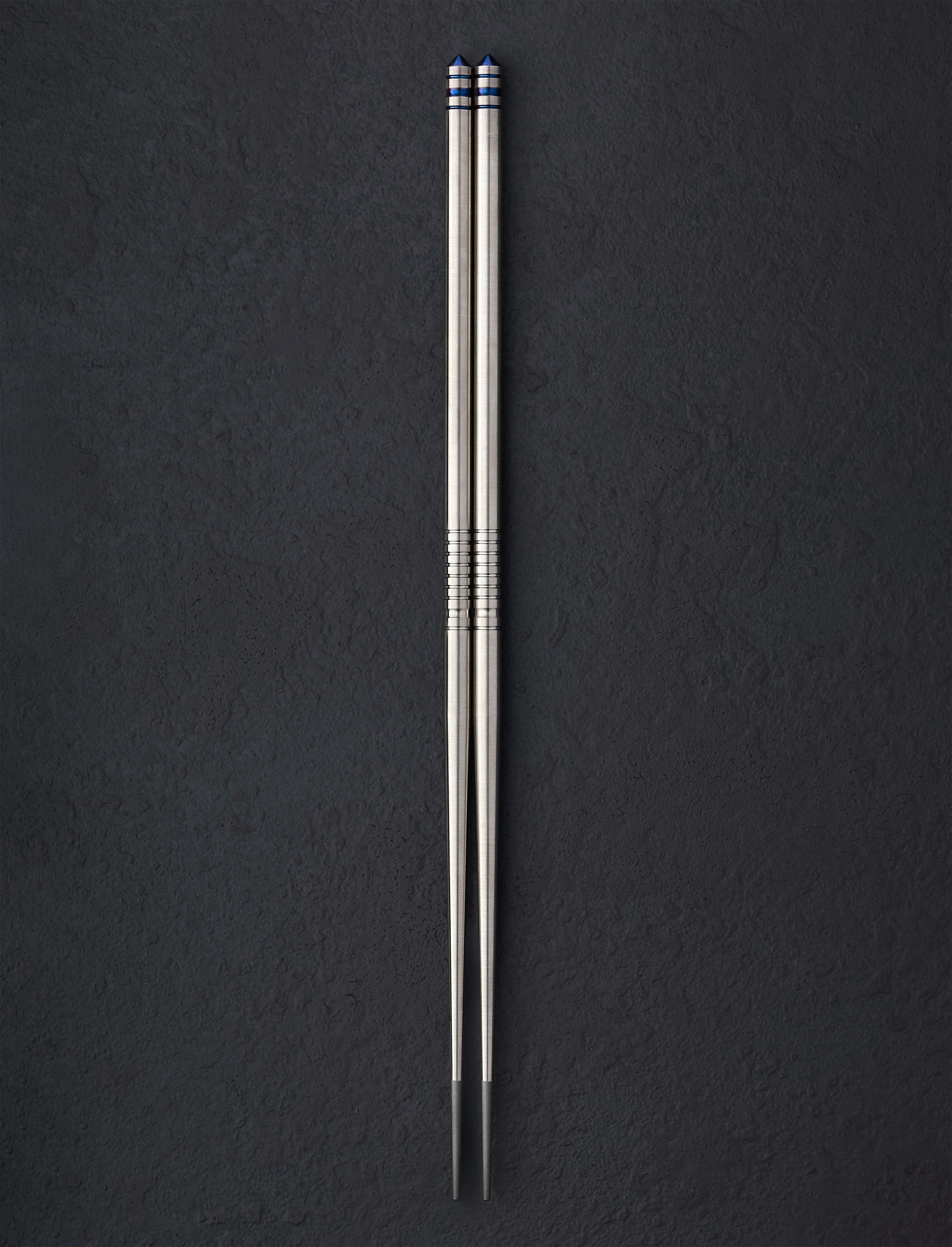 Eatingtools + Alan Folts Chopsticks Deep Blue TiStix Titanium Chopsticks