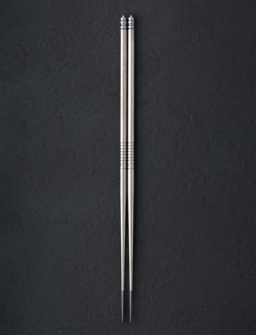 Eatingtools + Alan Folts Chopsticks Sky Blue TiStix Titanium Chopsticks