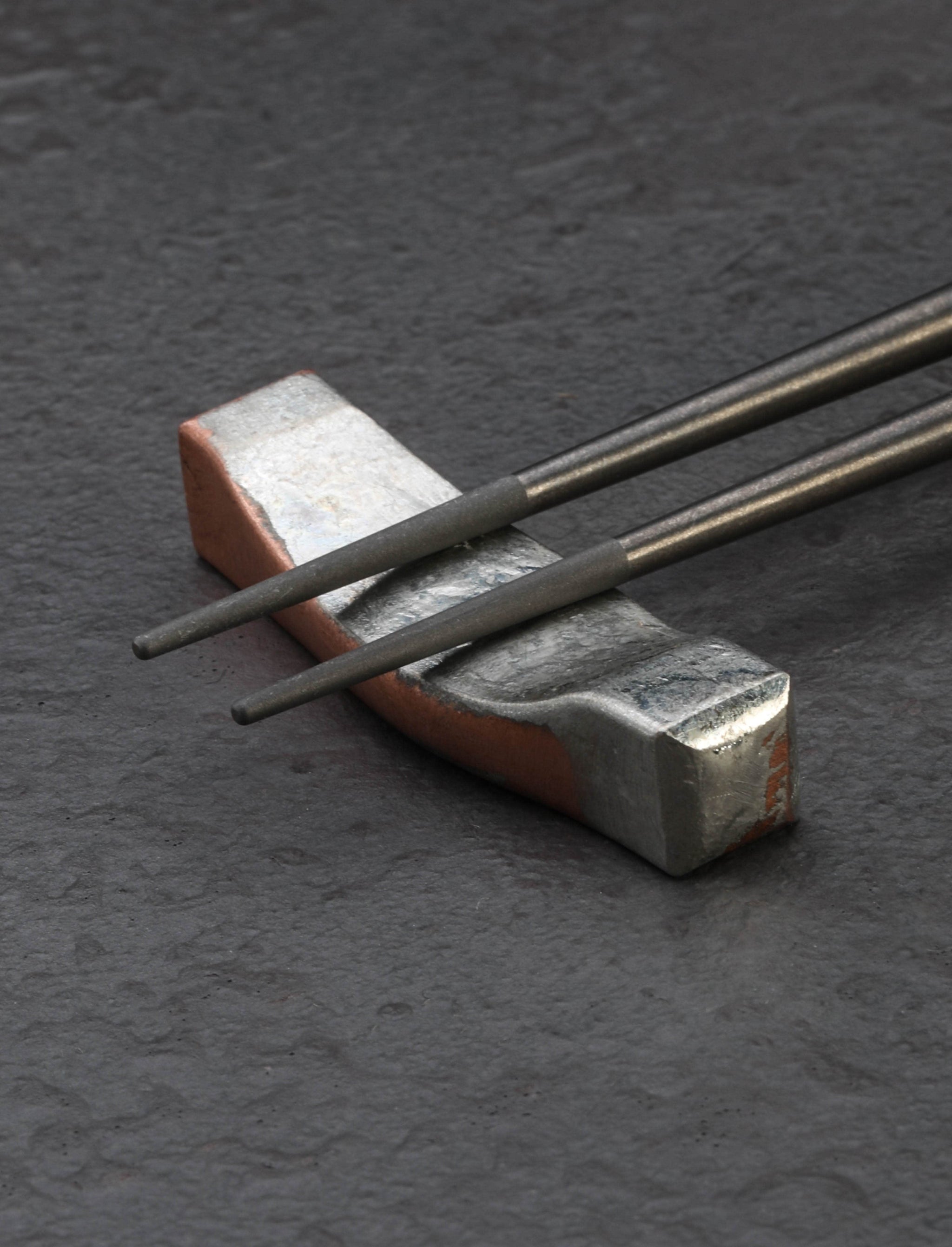 Eric & Lori Wright - Georgia Chopsticks Copper & Tin Forged Chopstick Rest