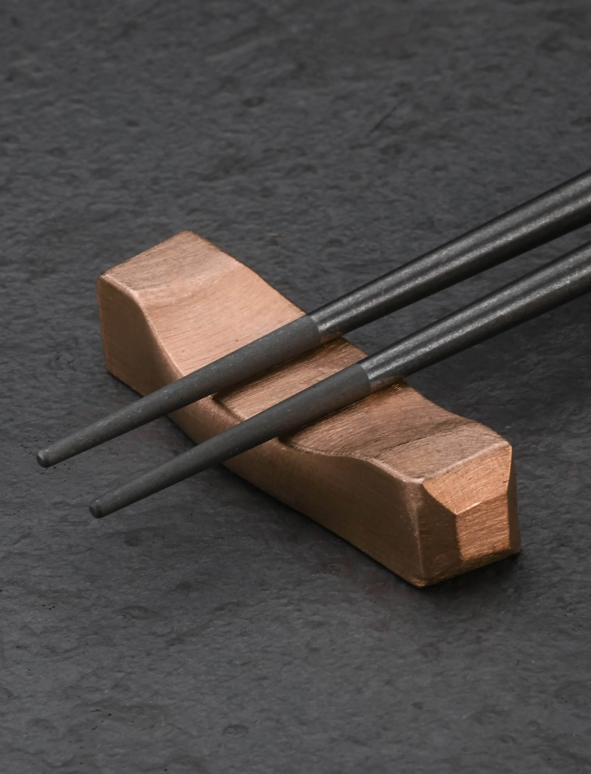 Eric & Lori Wright - Georgia Chopsticks Solid Copper Forged Chopstick Rest