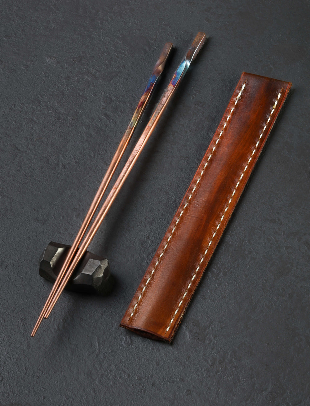 Jayden Simisky - Colorado Chopsticks Copper Chopsticks & Leather Case Set