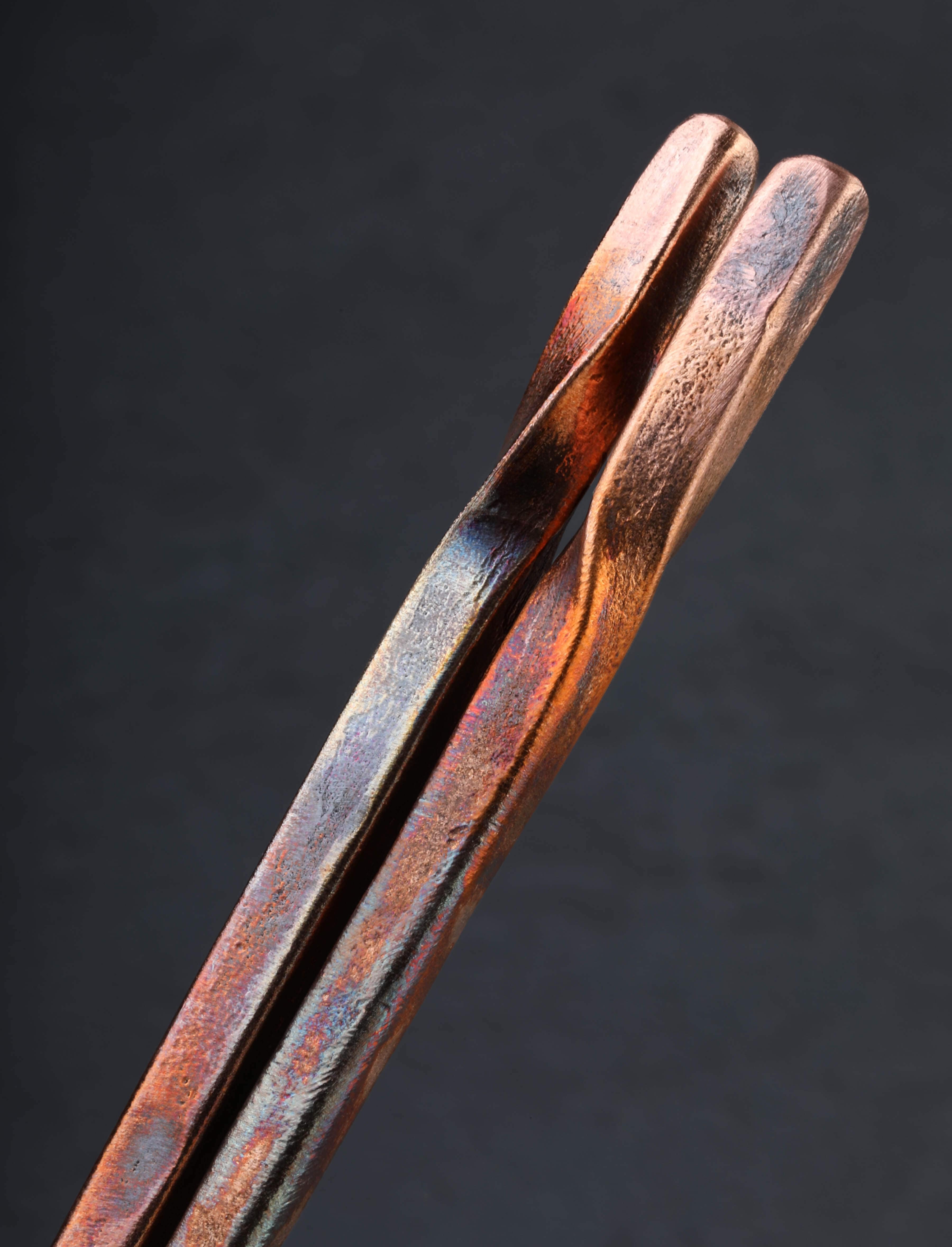 Copper Chopsticks & Leather Case Set | Eatingtools