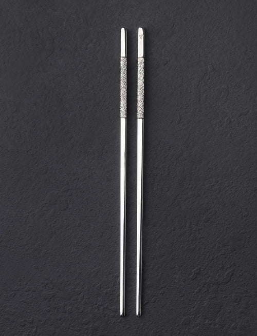 Saign Charlestein - Washington Chopsticks Peened Saign Sterling Silver Chopsticks