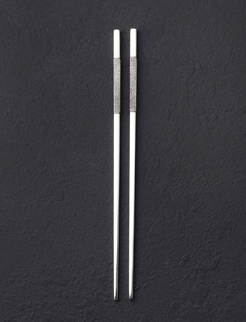 Saign Charlestein - Washington Chopsticks Striped Saign Sterling Silver Chopsticks