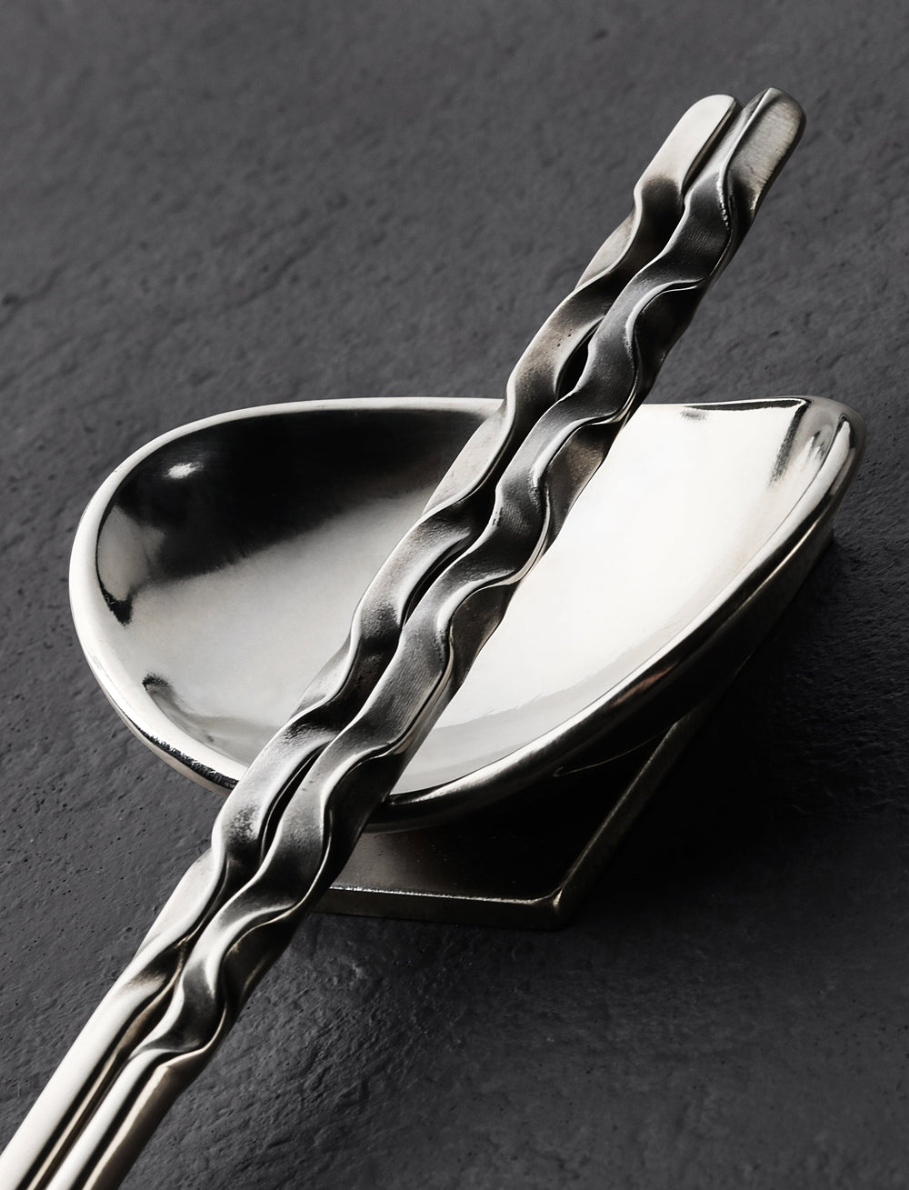 Stephen Fitz Gerald - California Chopsticks Chopsticks + Bowl Forged Steel Chopsticks & Sauce Dish